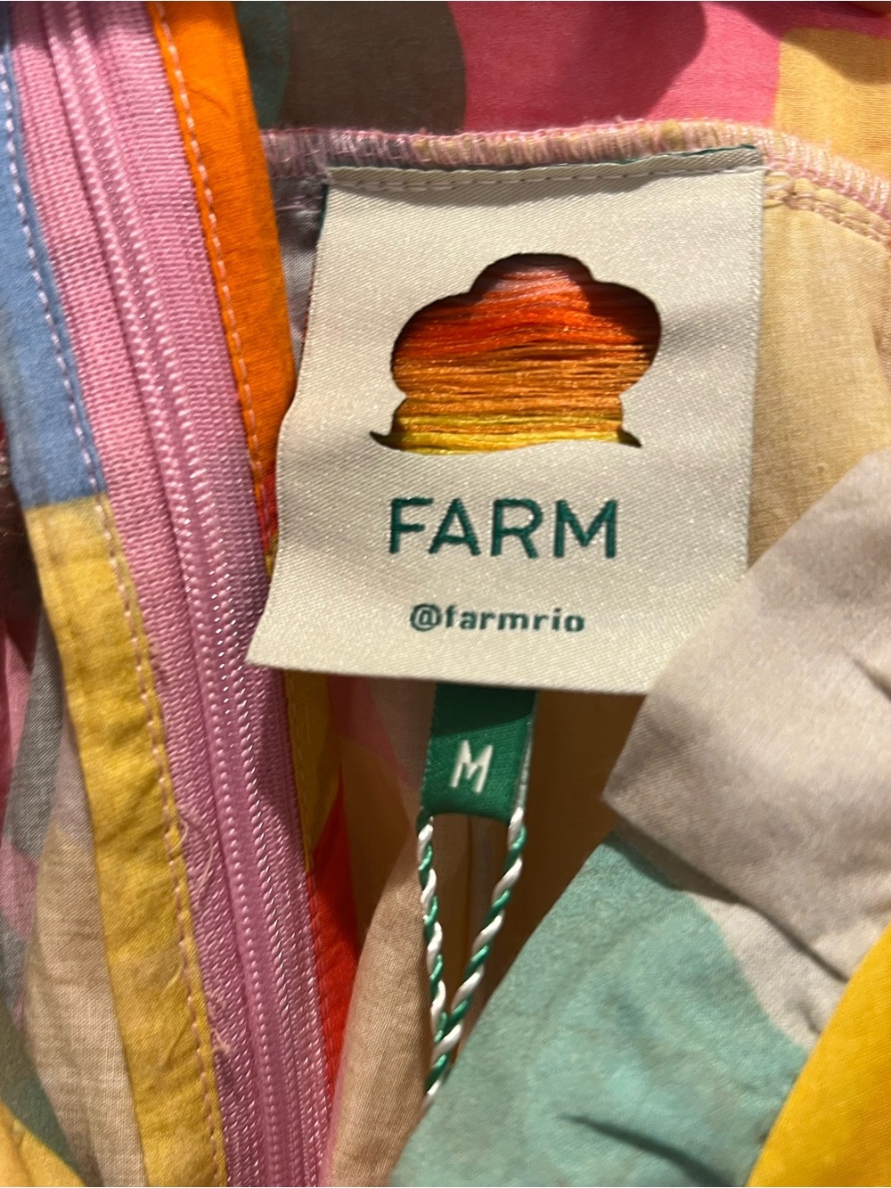 FARM Rio Tropical Sunset Cotton Maxi Dress Size M NWT - Picture 8 of 8